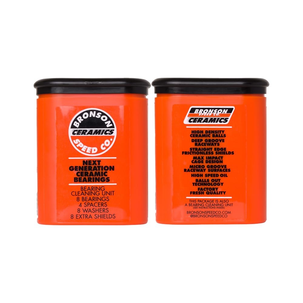 Bronson Speed Co Ceramic Skateboard Bearings Orange