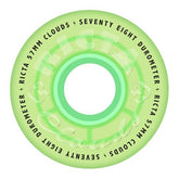 Ricta Clouds GITD Skateboard Wheels, Transparent Green 57mm/78a