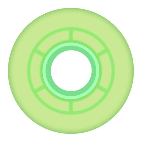 Ricta Clouds GITD Skateboard Wheels, Transparent Green 57mm/78a