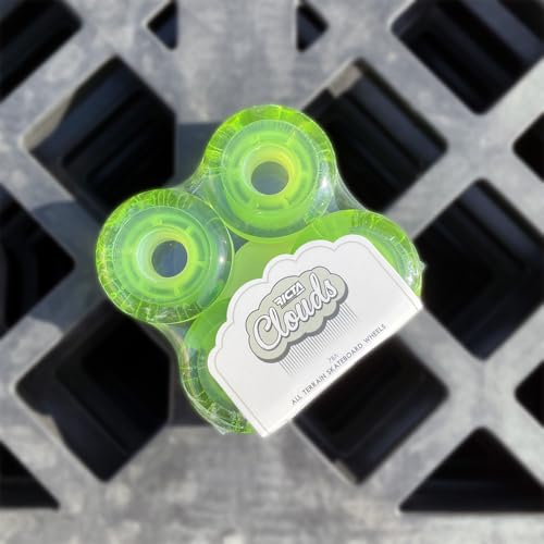 Ricta Clouds GITD Skateboard Wheels, Transparent Green 57mm/78a