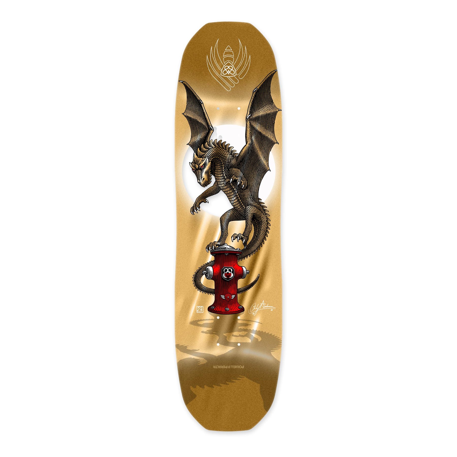 Powell Peralta Andy Anderson Hydrant Flight Deck, Gold, Shape 311