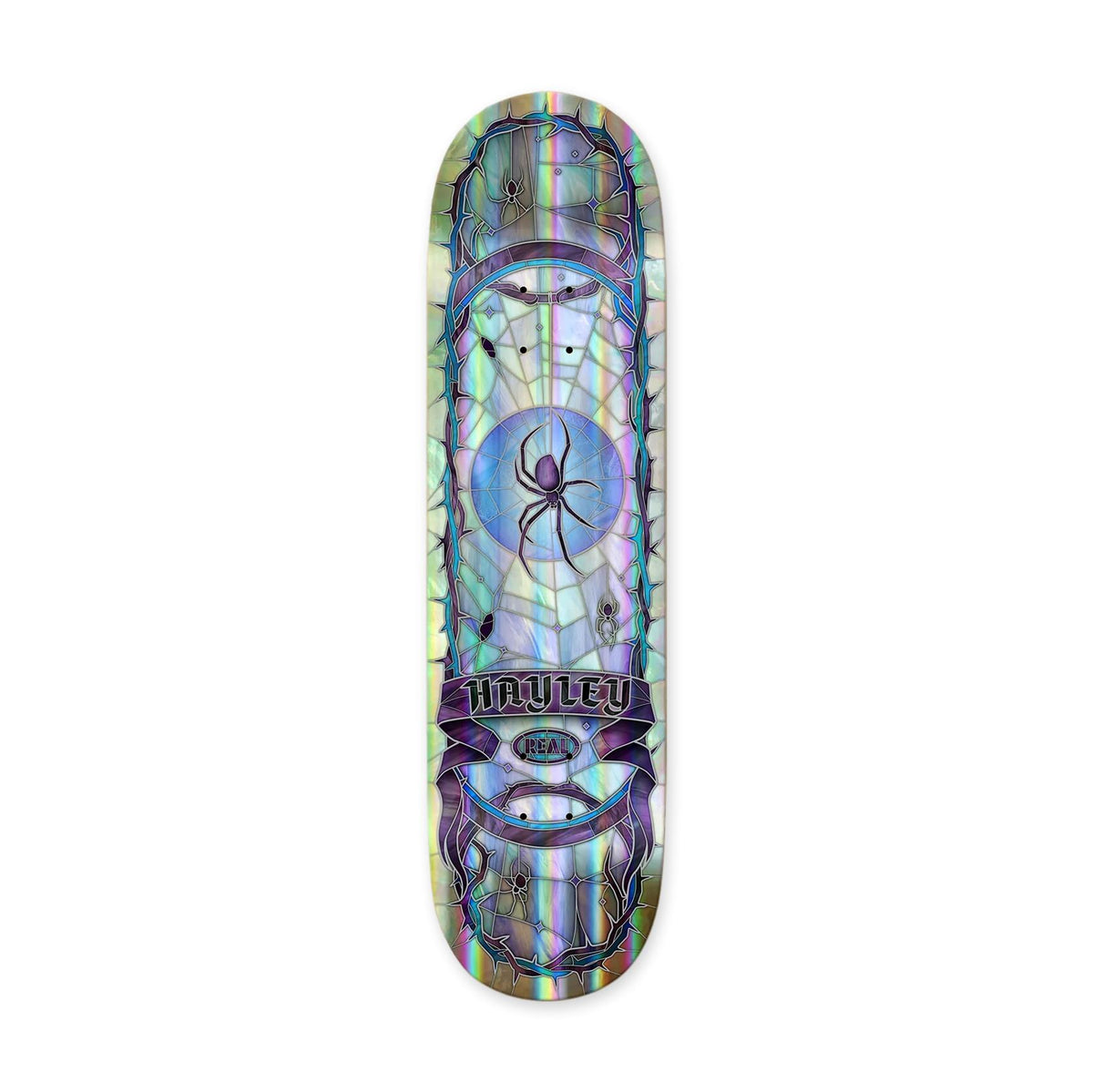 Real Hayley Wilson, Rainbow Holo Cathedral, 8.25", Deck Only