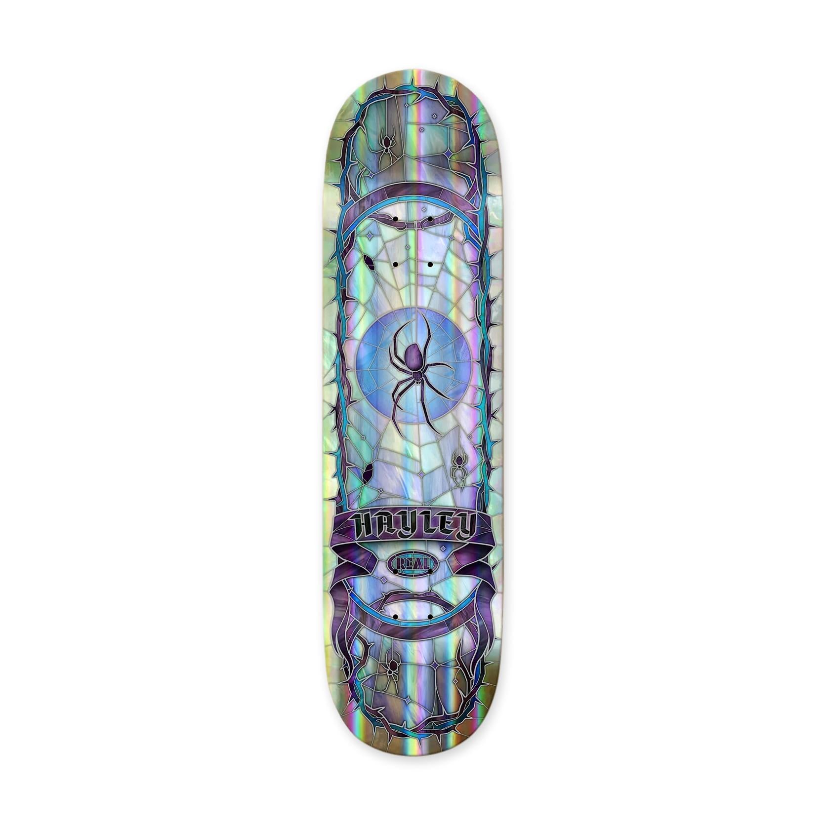 Real Hayley Wilson, Rainbow Holo Cathedral, 8.25", Deck Only