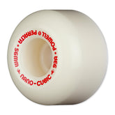 Powell-Peralta Dragon Formula Nano Cubic Wheels, White/Red, 56mm x 37mm / 93a