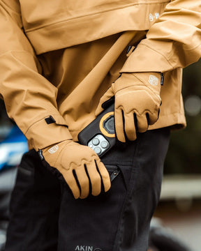 Akin Moto Gorm Moto Gloves Motorcycle Gloves, Size Medium