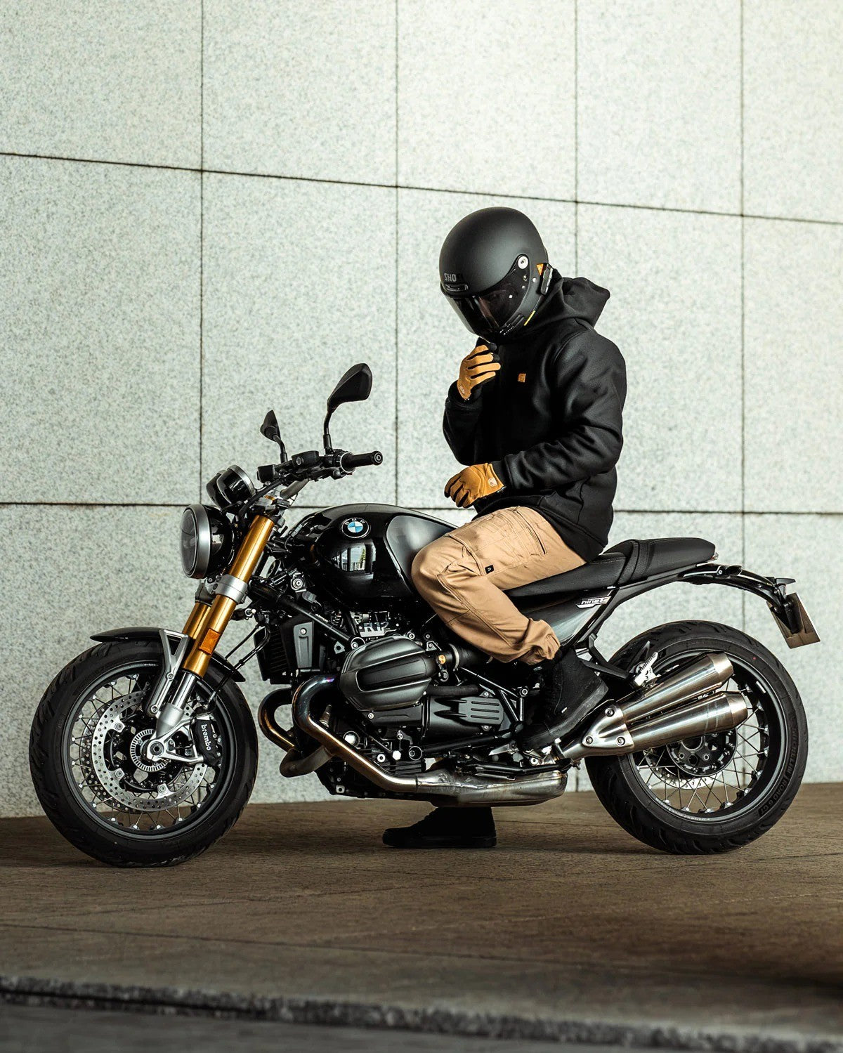 Akin Moto Gorm Moto Gloves Motorcycle Gloves, Size Medium