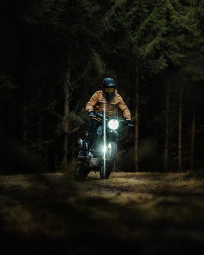 Akin Moto Gorm Moto Anokak Waterproof Motorcycle Jacket, Khaki, Medium