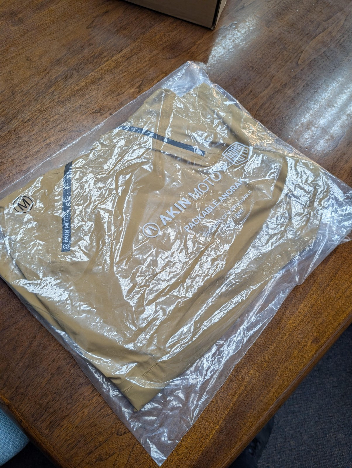 Akin Moto Gorm Moto Anokak Waterproof Motorcycle Jacket, Khaki, Medium