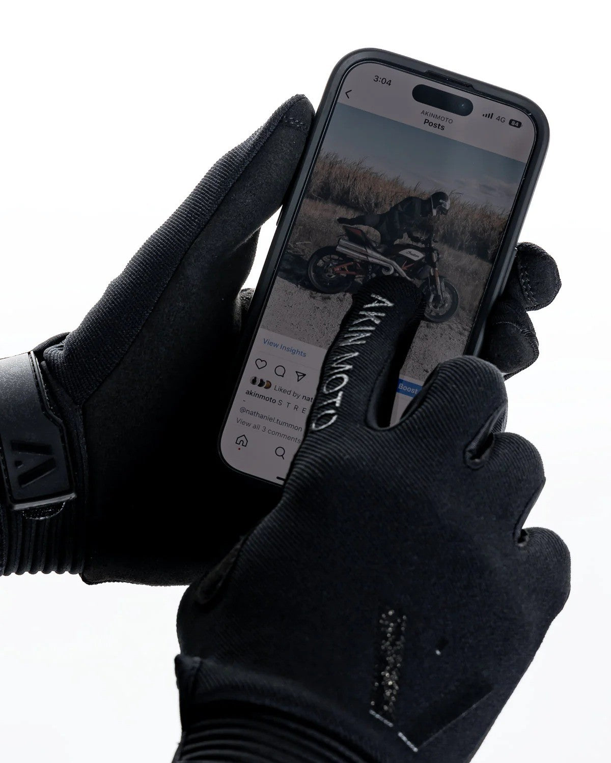 Akin Moto Raider MX Motorcycle Gloves, Black, Size Medium