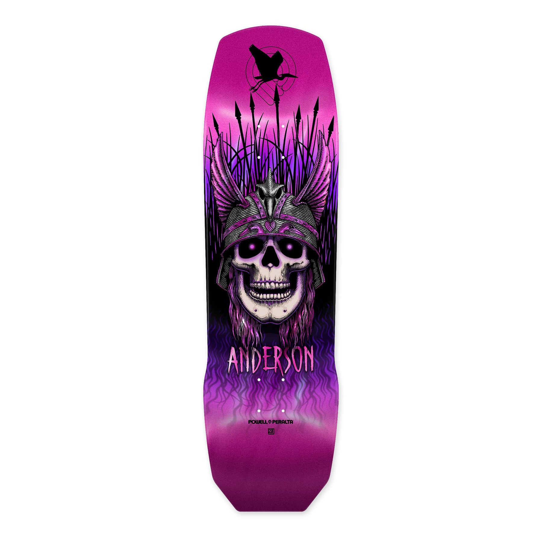 Powell-Peralta Pro Andy Anderson, Crane Skull Deck, MAPLE Shape 290, PINK 9.13"