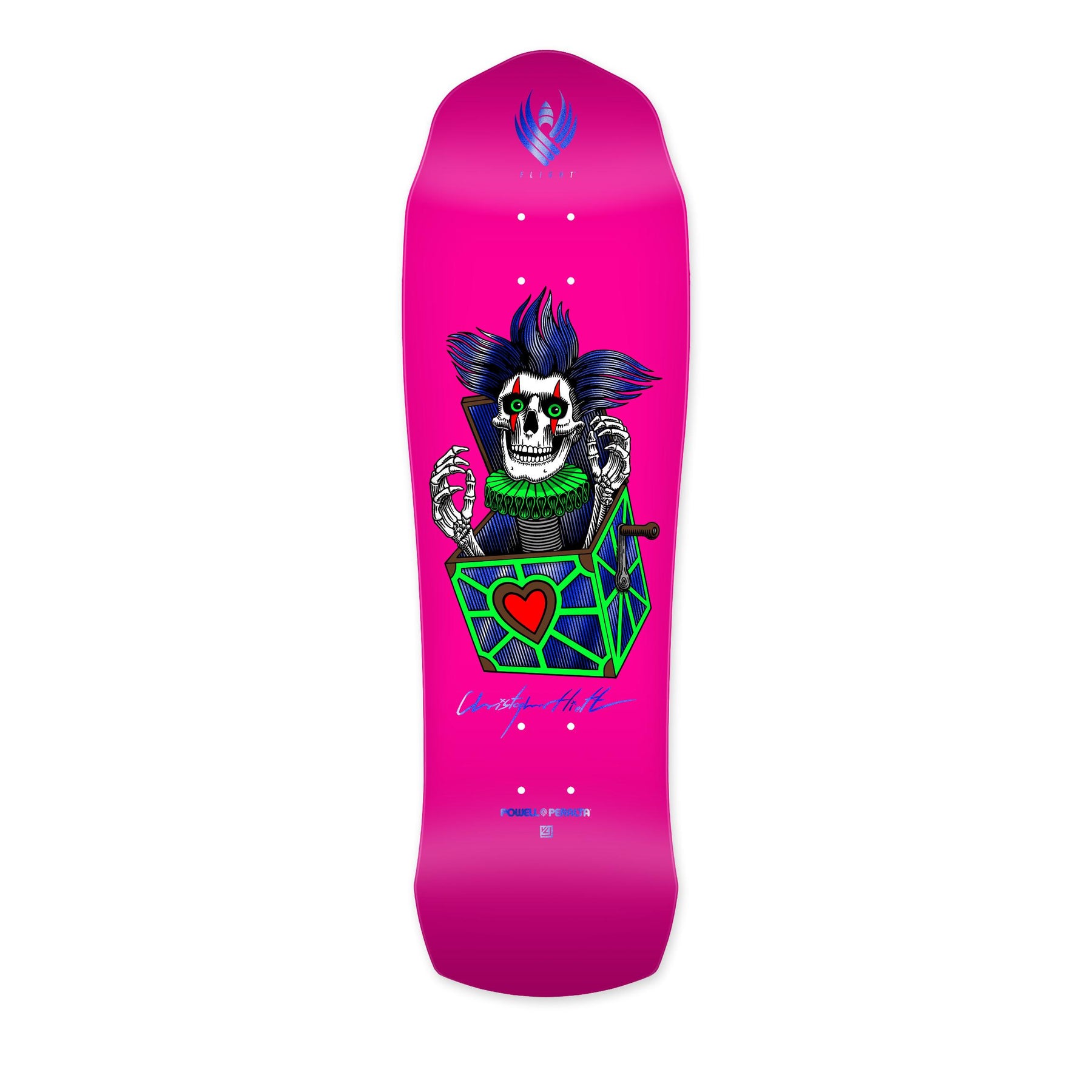 Powell Peralta Chris Hiett Skull Flight Skateboard Deck - 9.5" x 31.13"