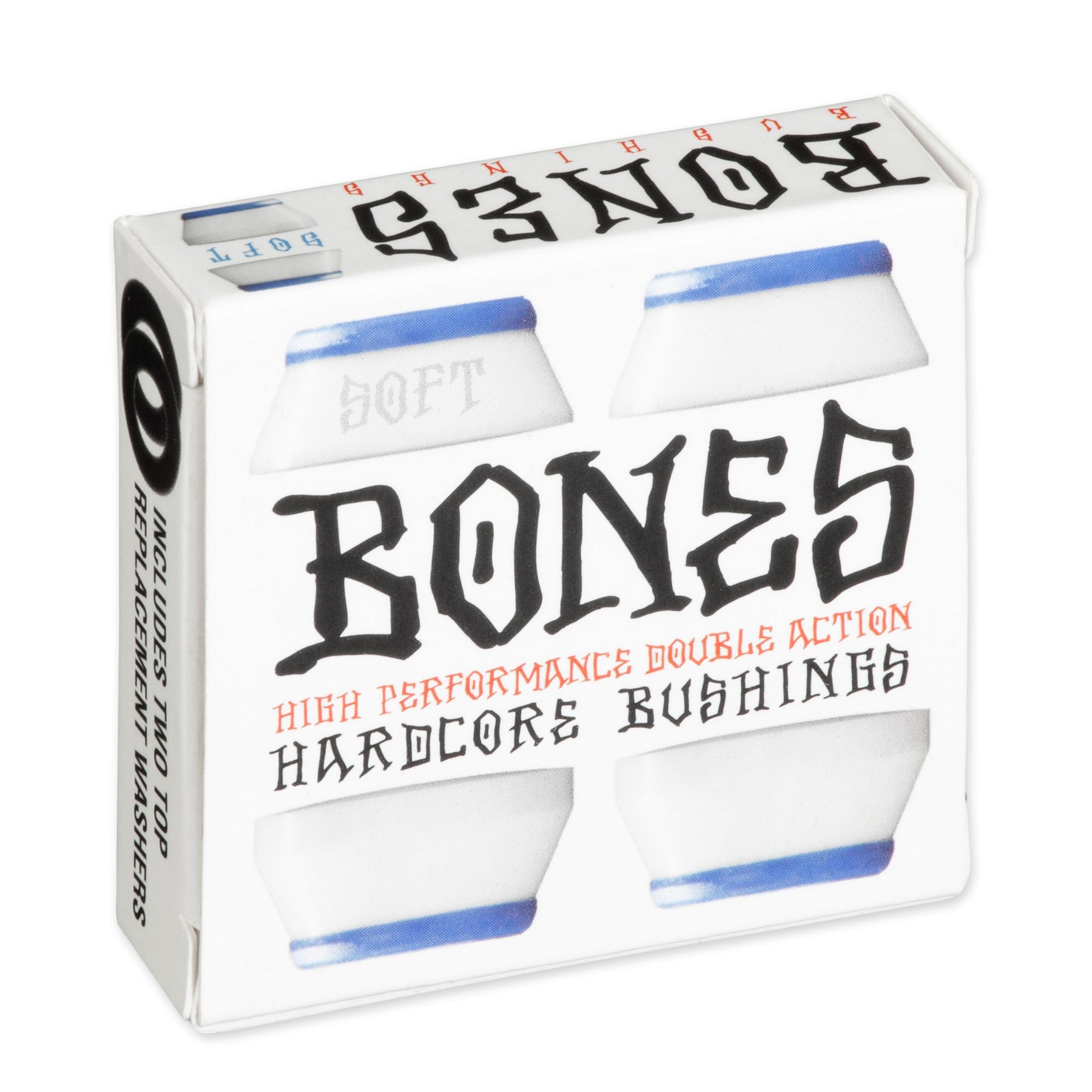 Bones Hardcore Bushings, Soft, White/Blue, 81a