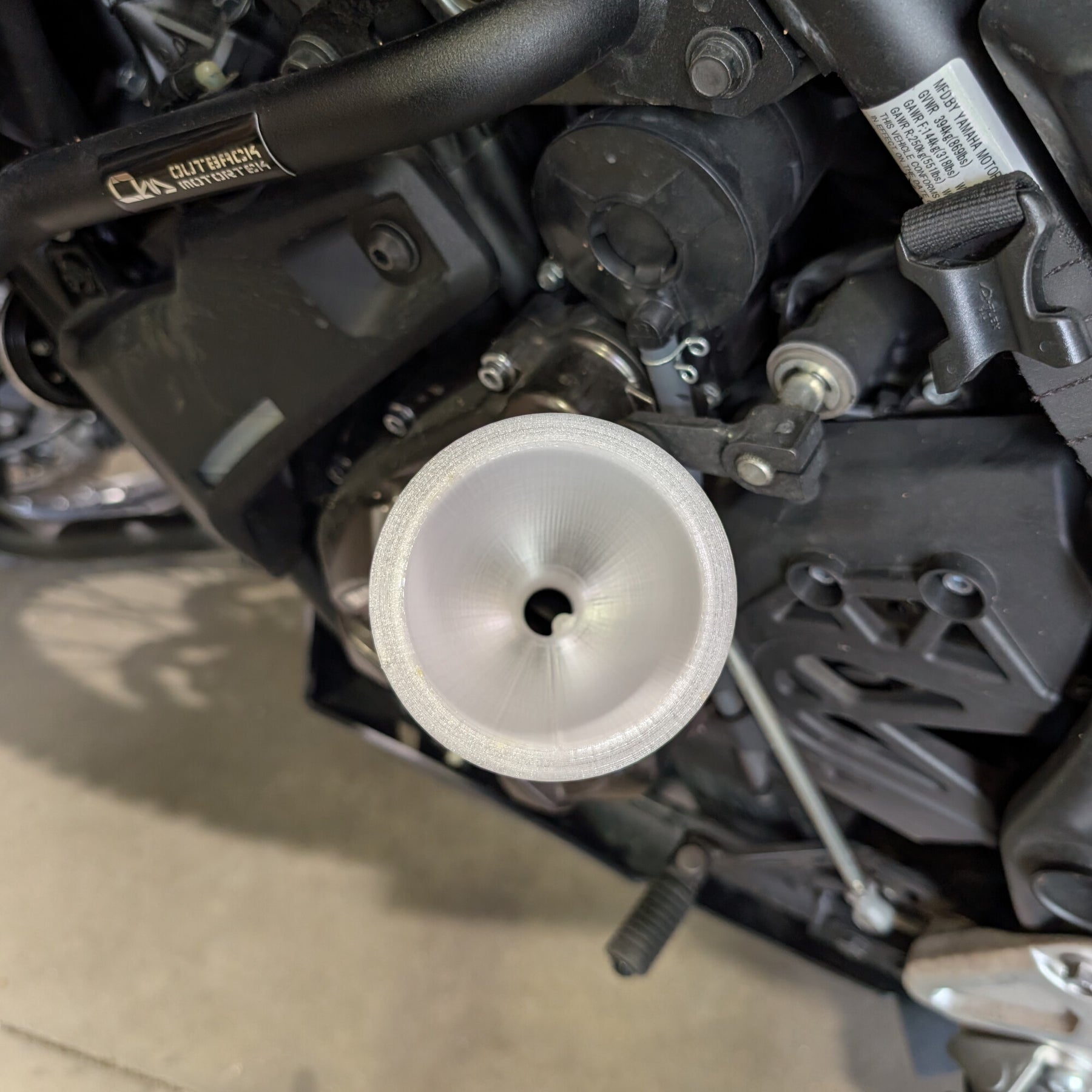 Yamaha Threaded and Vented Oil Fill Funnel