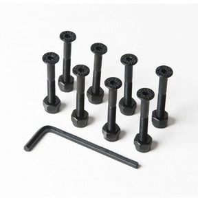 Loaded Button Head (Flange Head) Hardware, Black, 1.00"