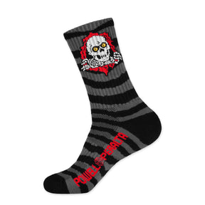 Powell Peralta Ripper Cotton Socks Stripes Charcoal/Black