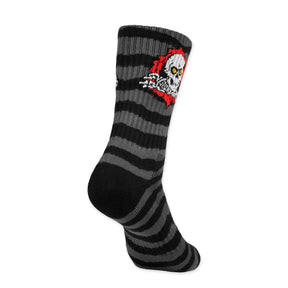Powell Peralta Ripper Cotton Socks Stripes Charcoal/Black