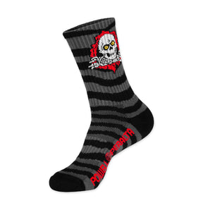 Powell Peralta Ripper Cotton Socks Stripes Charcoal/Black