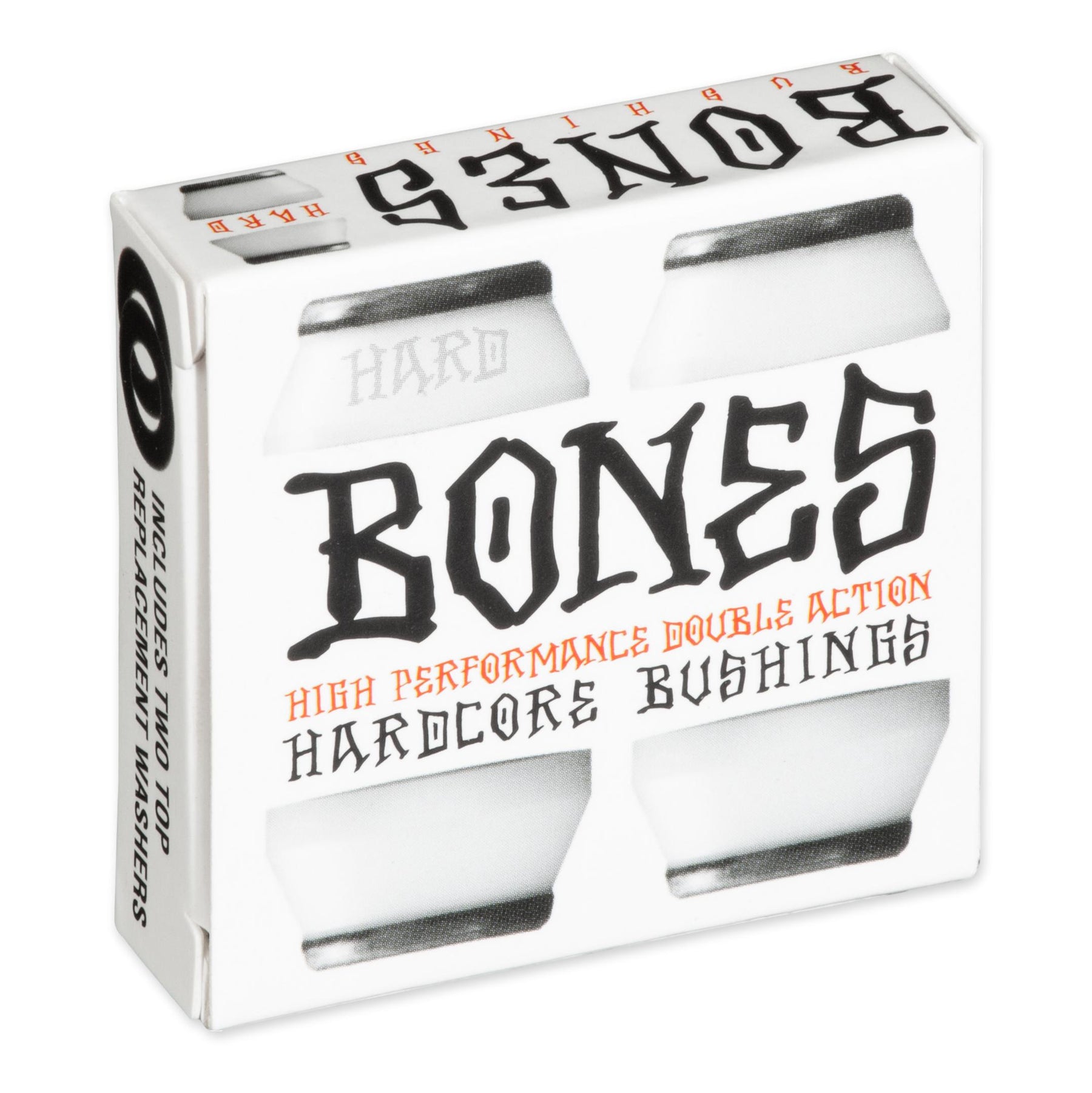 Bones Hardcore Bushings, Hard, White/Black, 96a