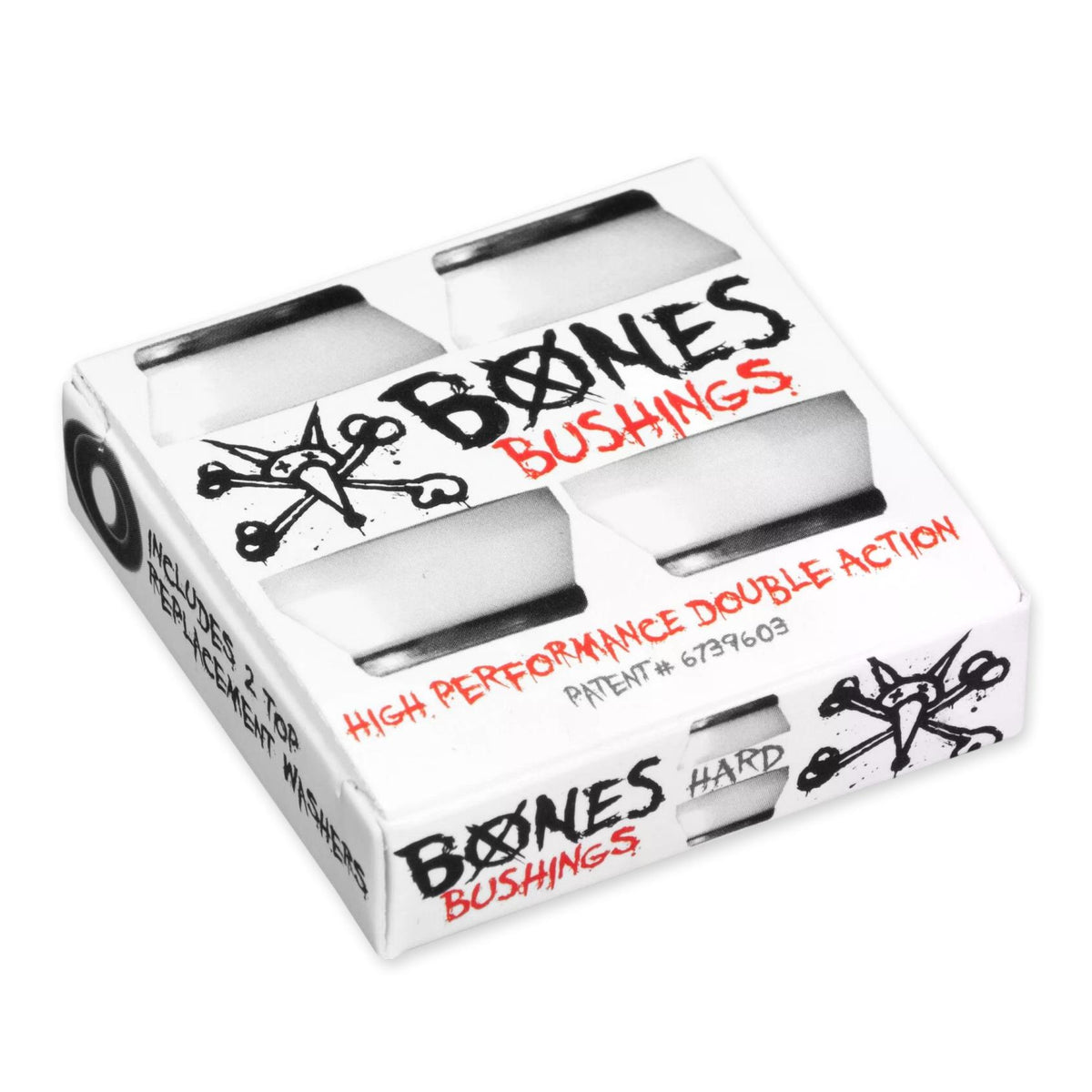 Bones Hardcore Bushings, Hard, White/Black, 96a