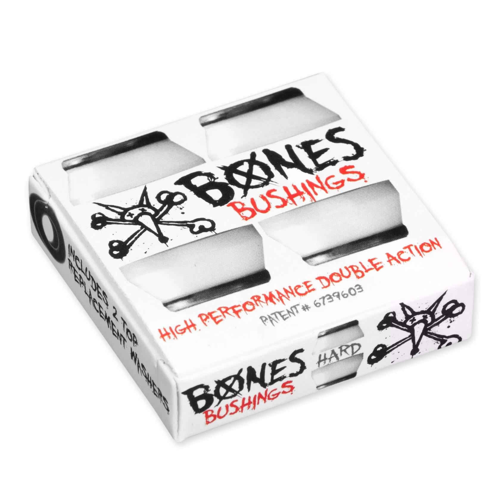 Bones Hardcore Bushings, Hard, White/Black, 96a