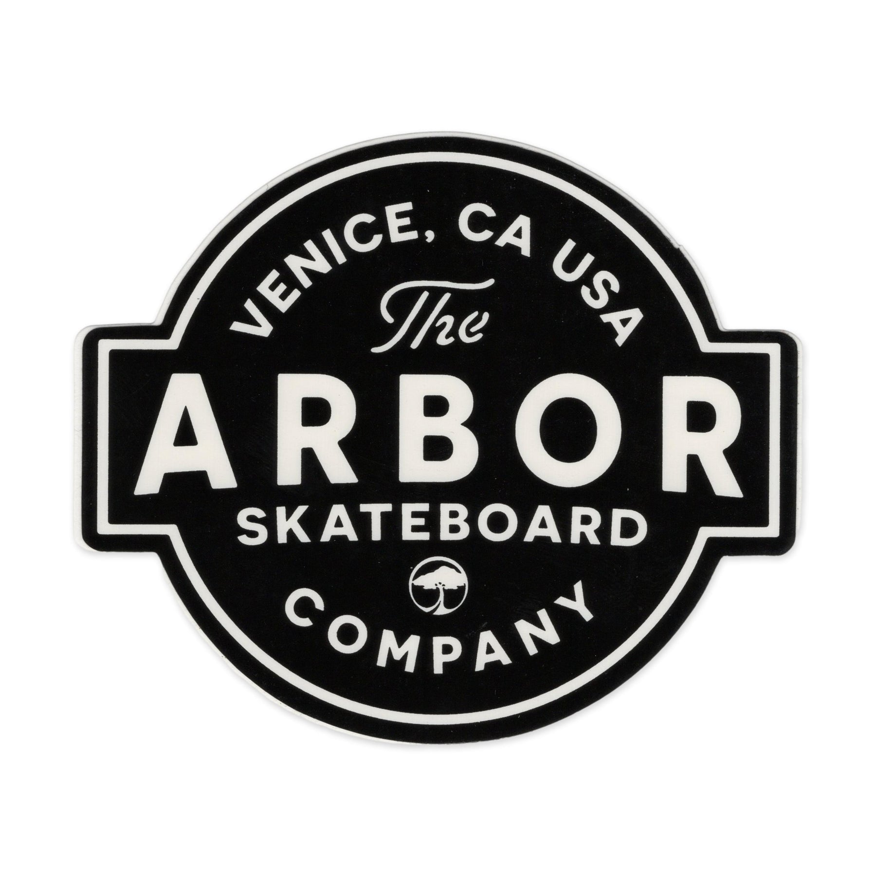 Arbor Skateboards Company Icon Sticker, Black