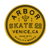 Arbor Skateboards Native Sticker, Mustard