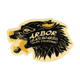 Arbor Skateboards Wolf Skate Everything Sticker, Yellow