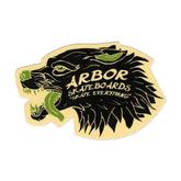 Arbor Skateboards Wolf Skate Everything Sticker, Green