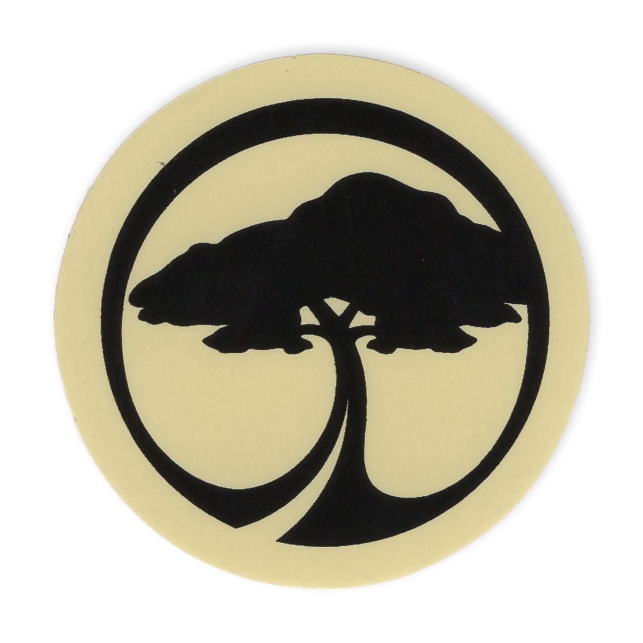 Arbor Skateboards Tree Logo Sticker, Tan, Small