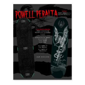 Powell Peralta Andy Anderson Hydrant 2 FLIGHT, Silver, Deck Only