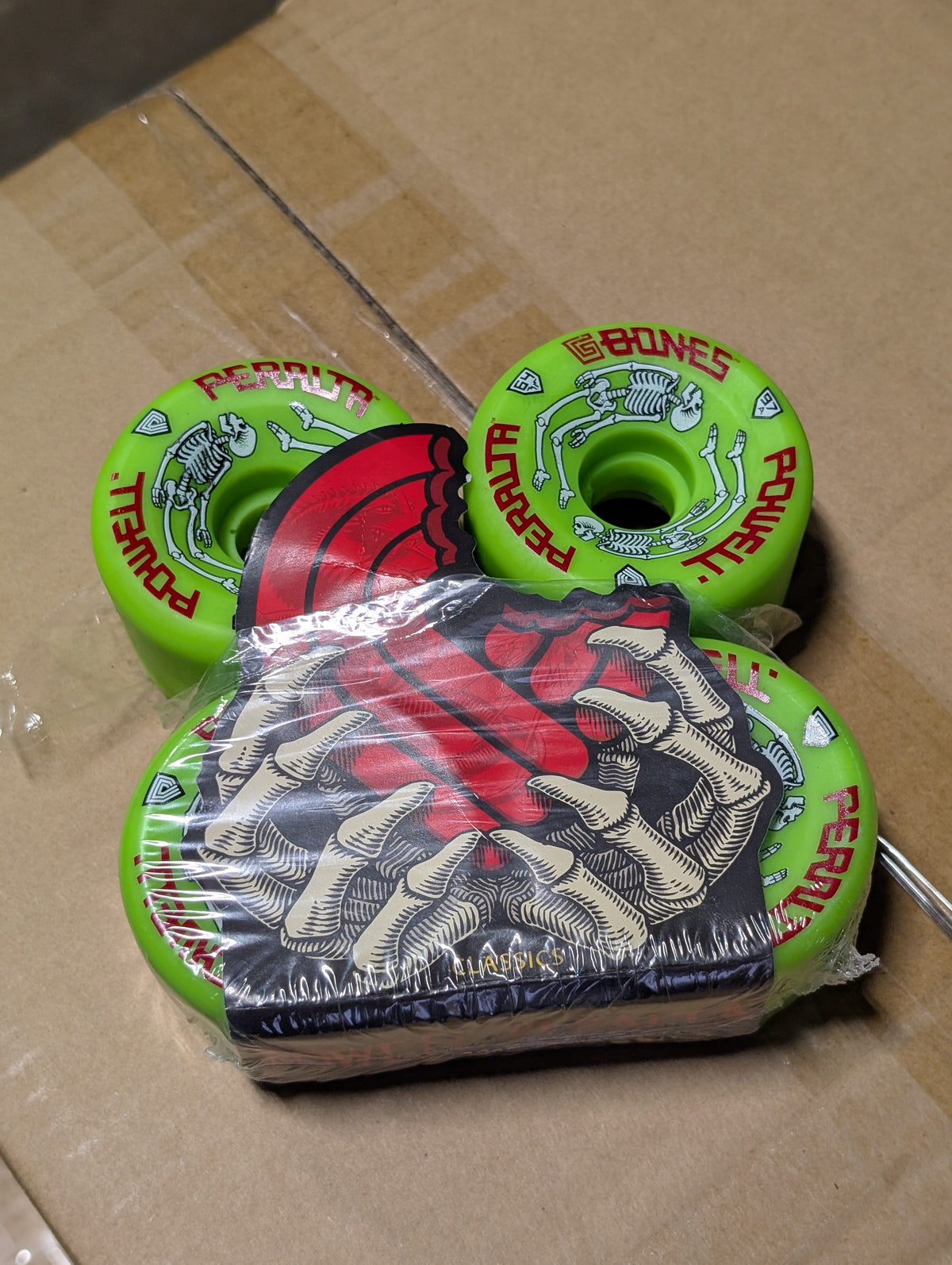 Bones G-Bones Skateboard Wheels, Green, 64mm/97a [OPEN BOX]