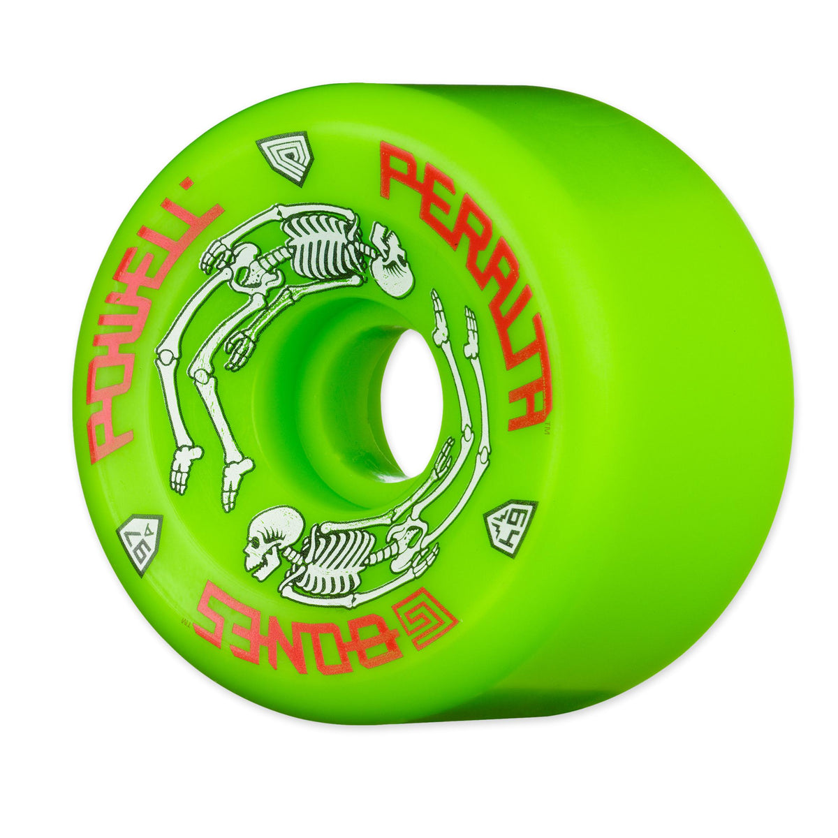 Bones G-Bones Skateboard Wheels, Green, 64mm/97a [OPEN BOX]
