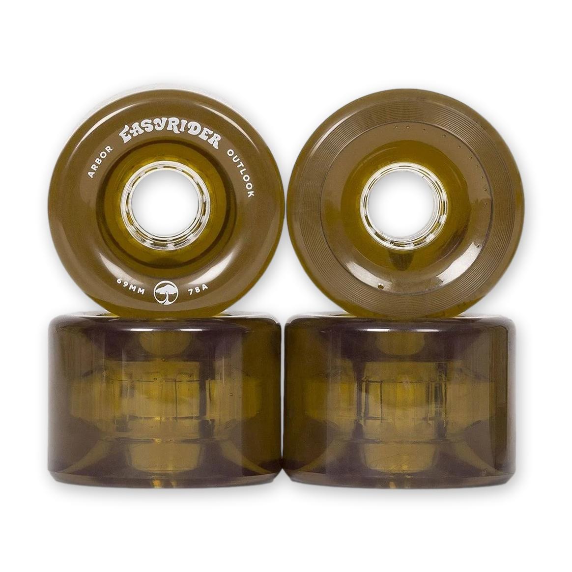 Arbor Easyrider Outlook Wheels, Clear Brown, 69mm/78a