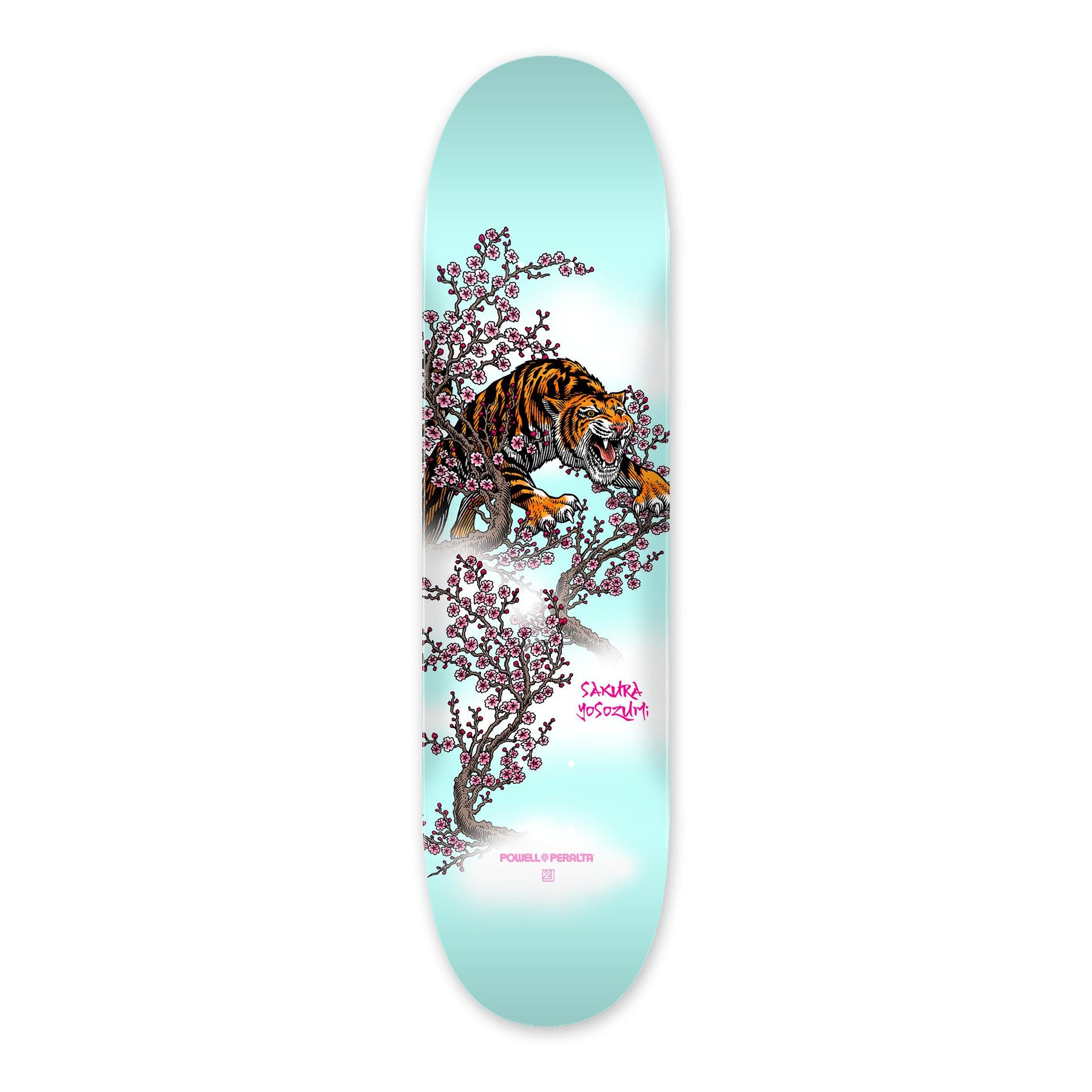 Powell Peralta Yosozumi Tiger Deck Light Blue, Shape 248, MAPLE 8.0"