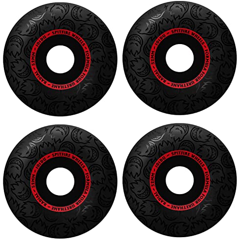 Spitfire Skateboard Wheels 52mm Blackout Radial F4 101A Black