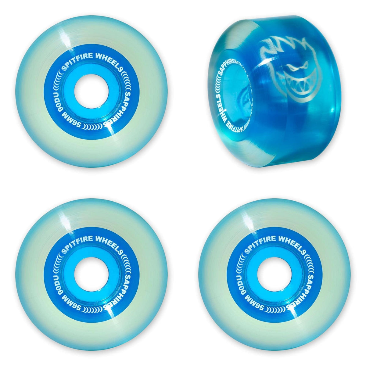 Spitfire Sapphire Wheel, Blue, 56mm/90a