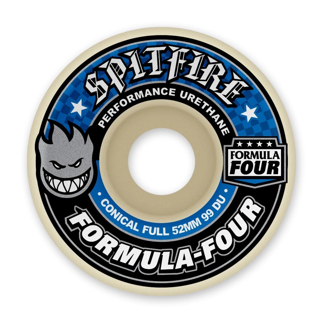 Spitfire Formula Four Conical Full, Blue, 52mm/99a