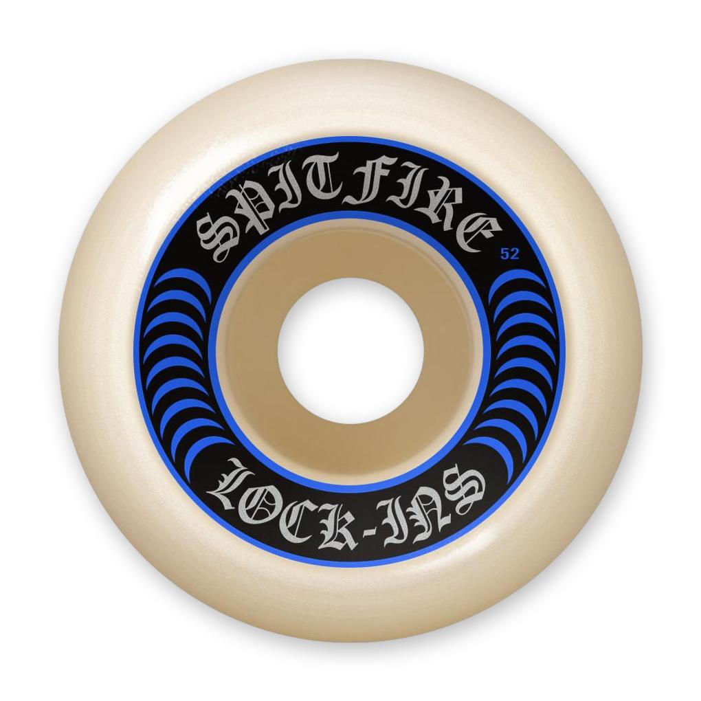 Spitfire Formula Four Lock-Ins Wheels, Blue, 53mm/99a