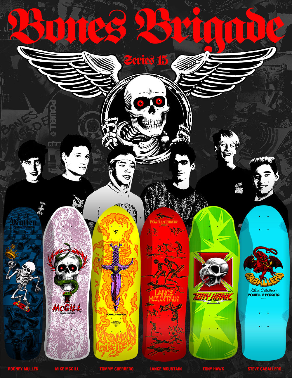 Powell-Peralta Re-Issue Limited Skateboard Decks, Series 15, Steve Caballero