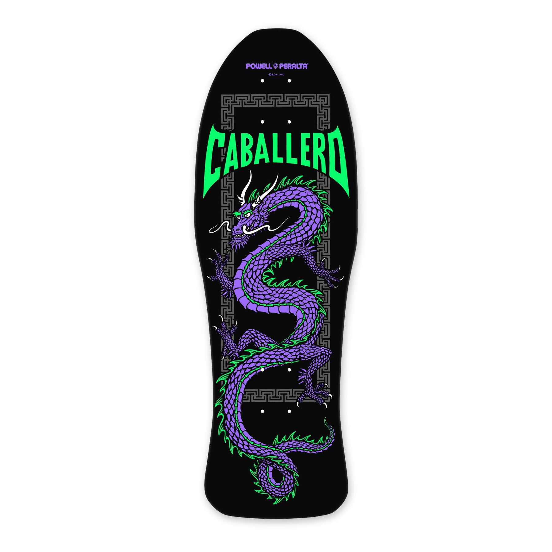 Powell-Peralta Steve Caballero Chinese Dragon Skateboard, Black/Purple, Shape 150, 10.0"