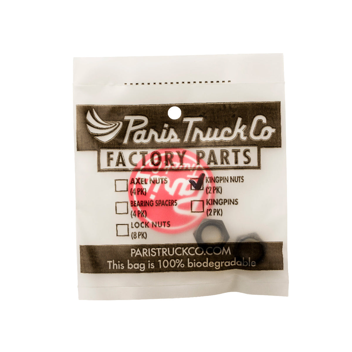 Paris Truck Co. Hardware Kingpin Nuts - Black