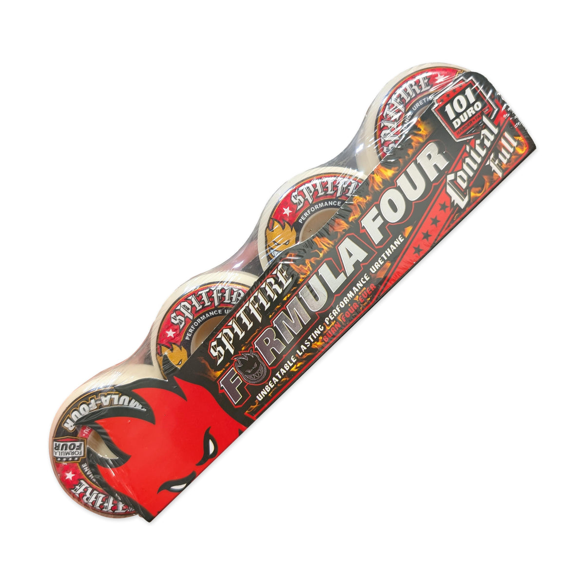 Spitfire Formula Four Conical Full Wheels, Red, 52mm/101a