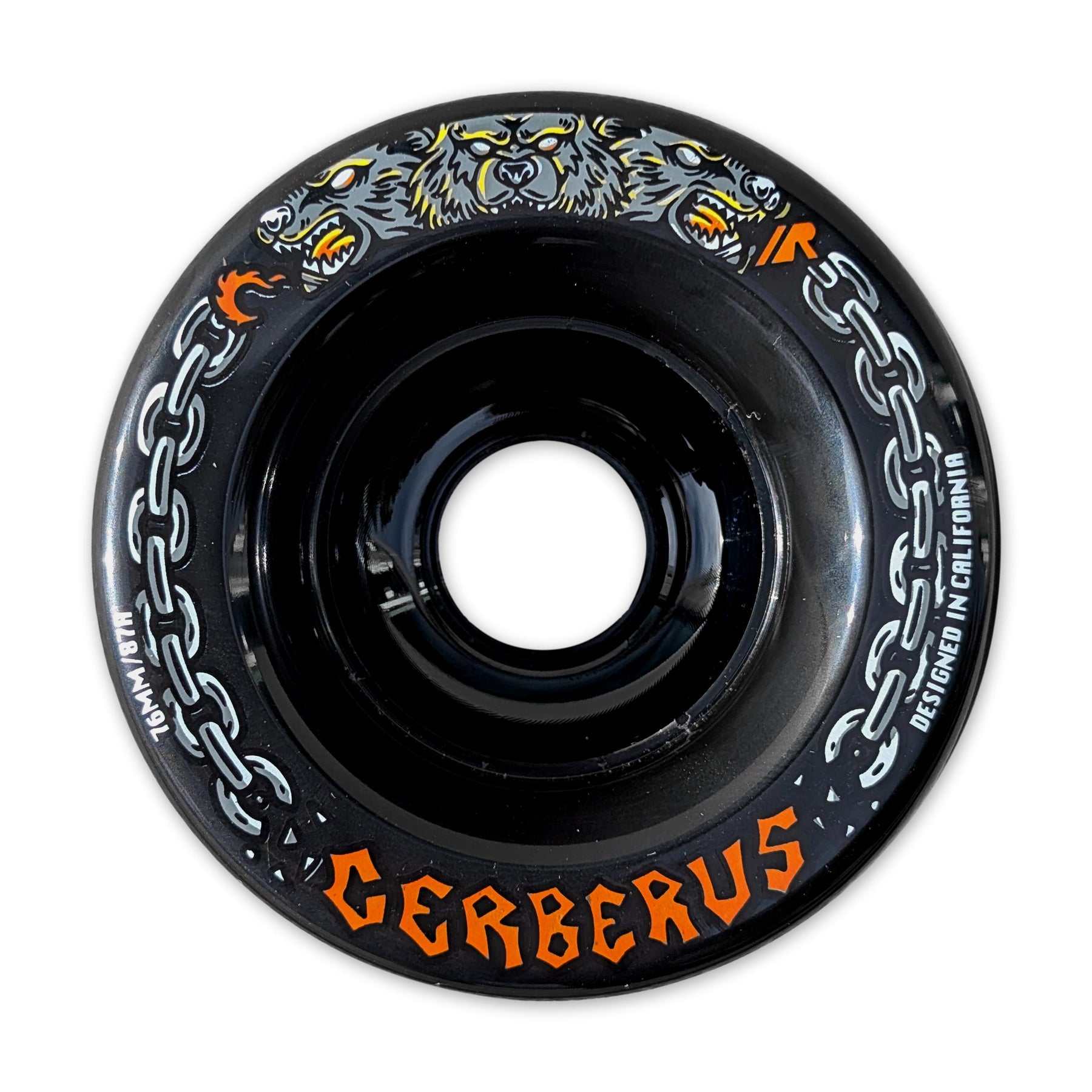 Fireball Cerberus Wheels, Black, 76mm/87a