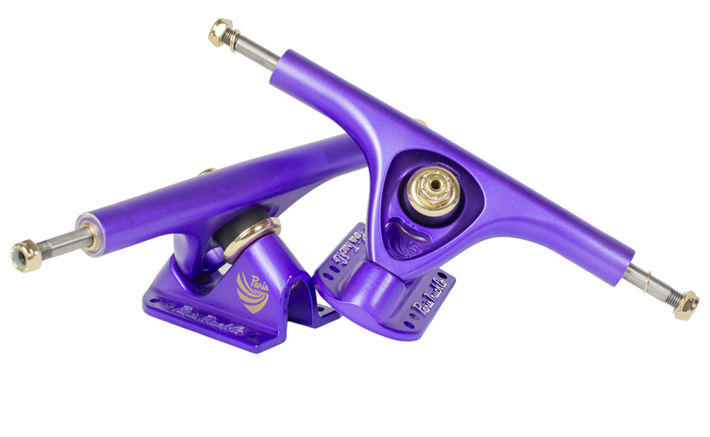 Paris Truck Co. V3 Hollow Lite 180mm 50º Longboard Trucks Purple Satin