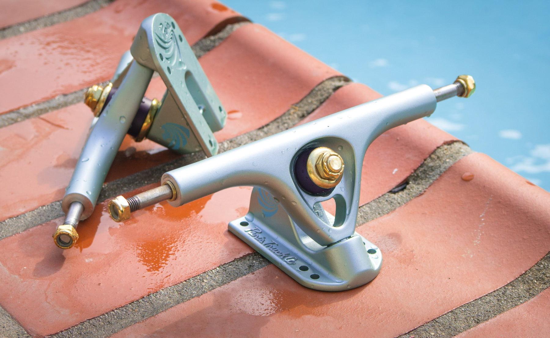Paris Truck Co. V3 180mm 50º Longboard Trucks Crystal Blue