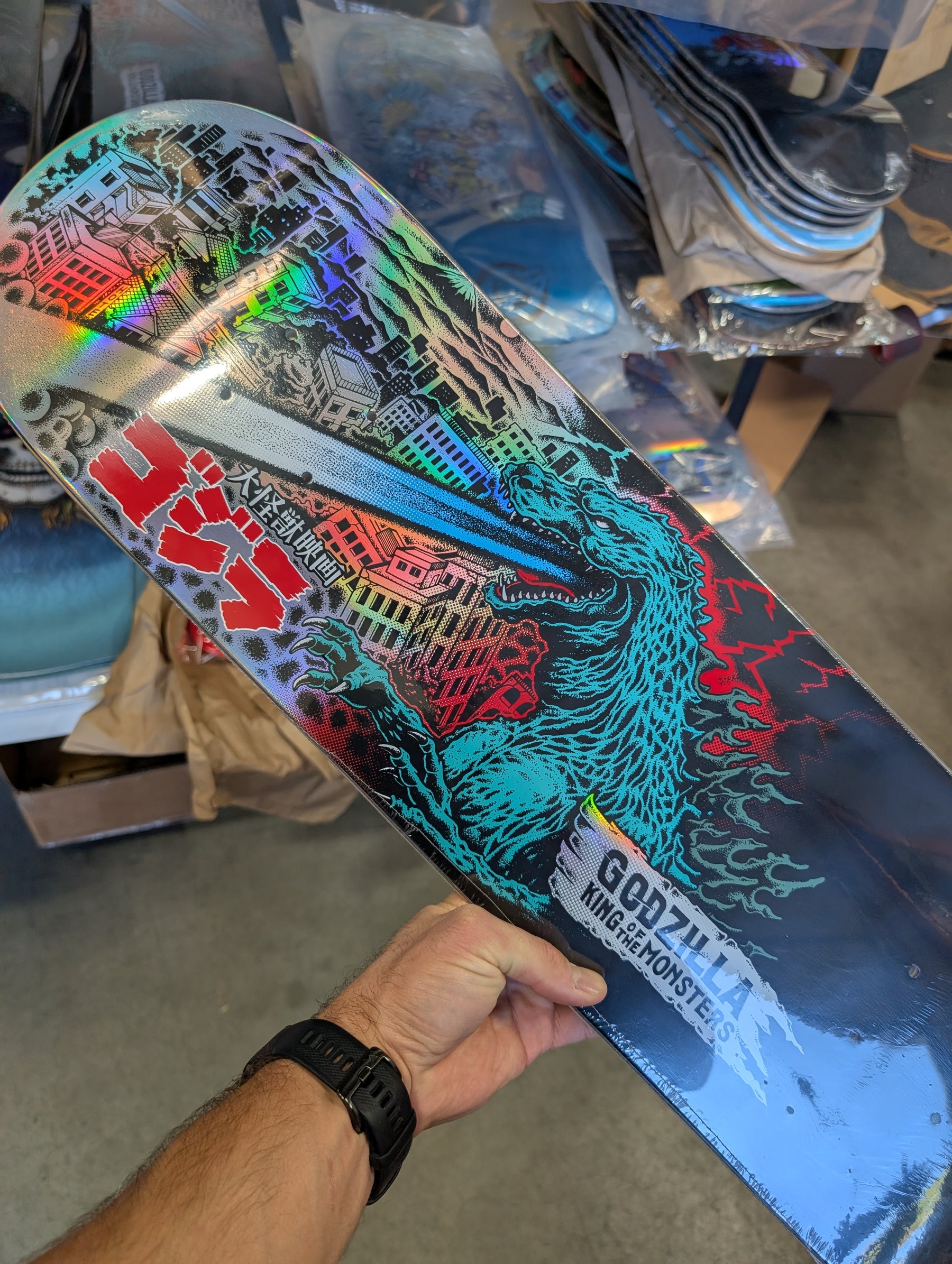 Santa Cruz x Godzilla O'Brien Reaper Deck, 8.25"