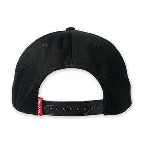 Spitfire Bighead Snapback Hat, Black with Red Logo