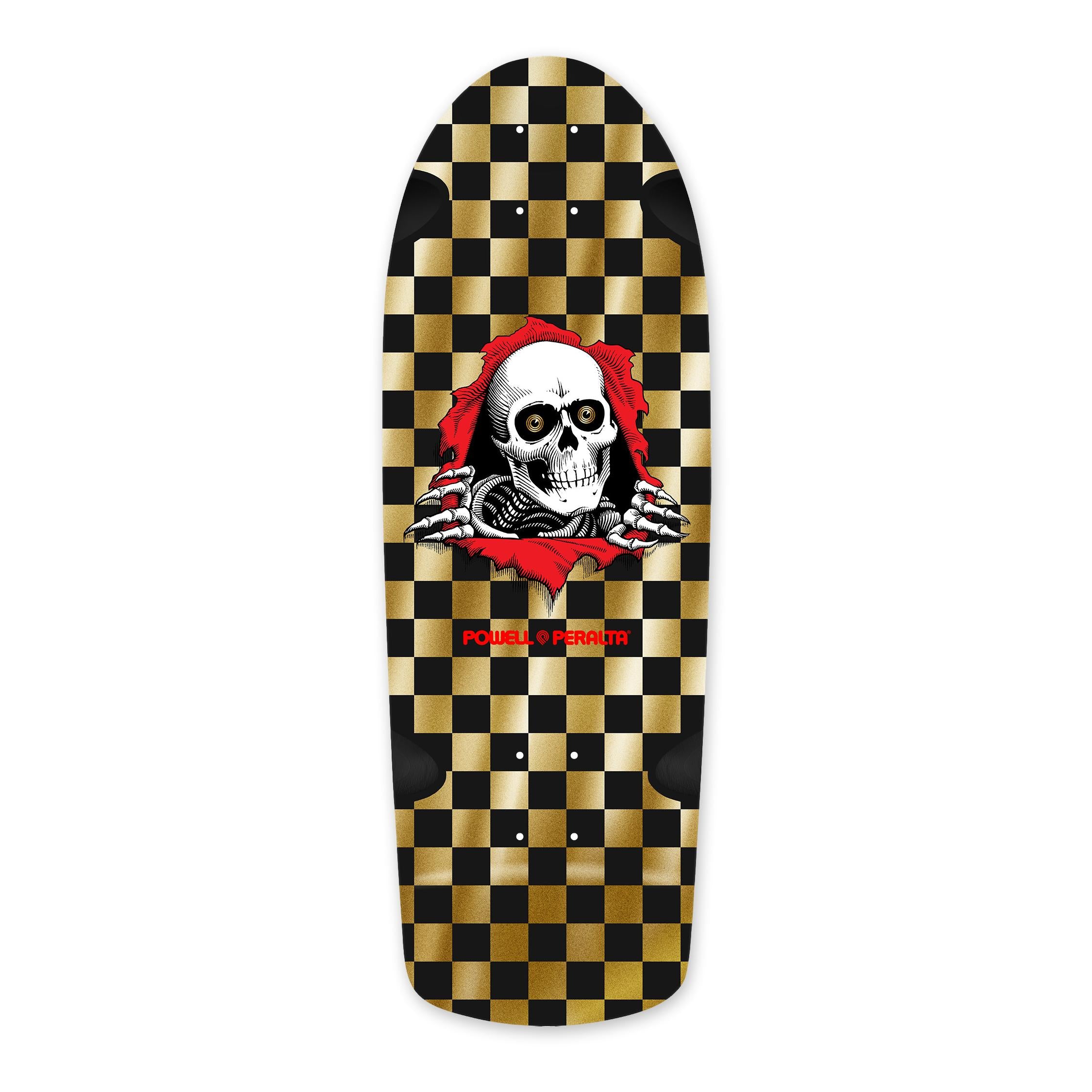 Powell Peralta OG Ripper Checker Reissue Deck, Gold Foil, 10