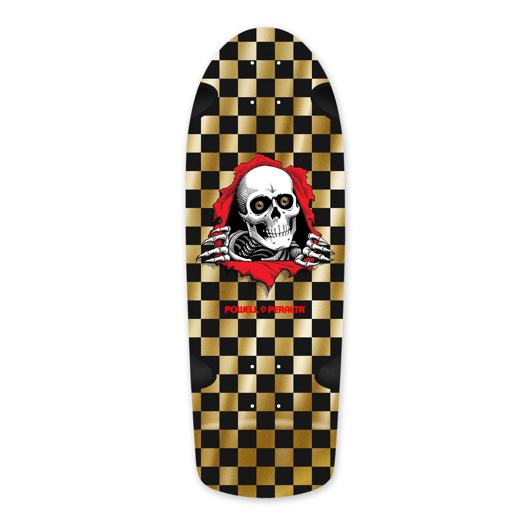 Powell Peralta OG Ripper Checker Reissue Deck, Gold Foil, 10"