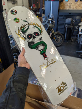 Powell-Peralta McGill Skull and Snake Deck, McTwist 40th, White/Gold, 10.0"